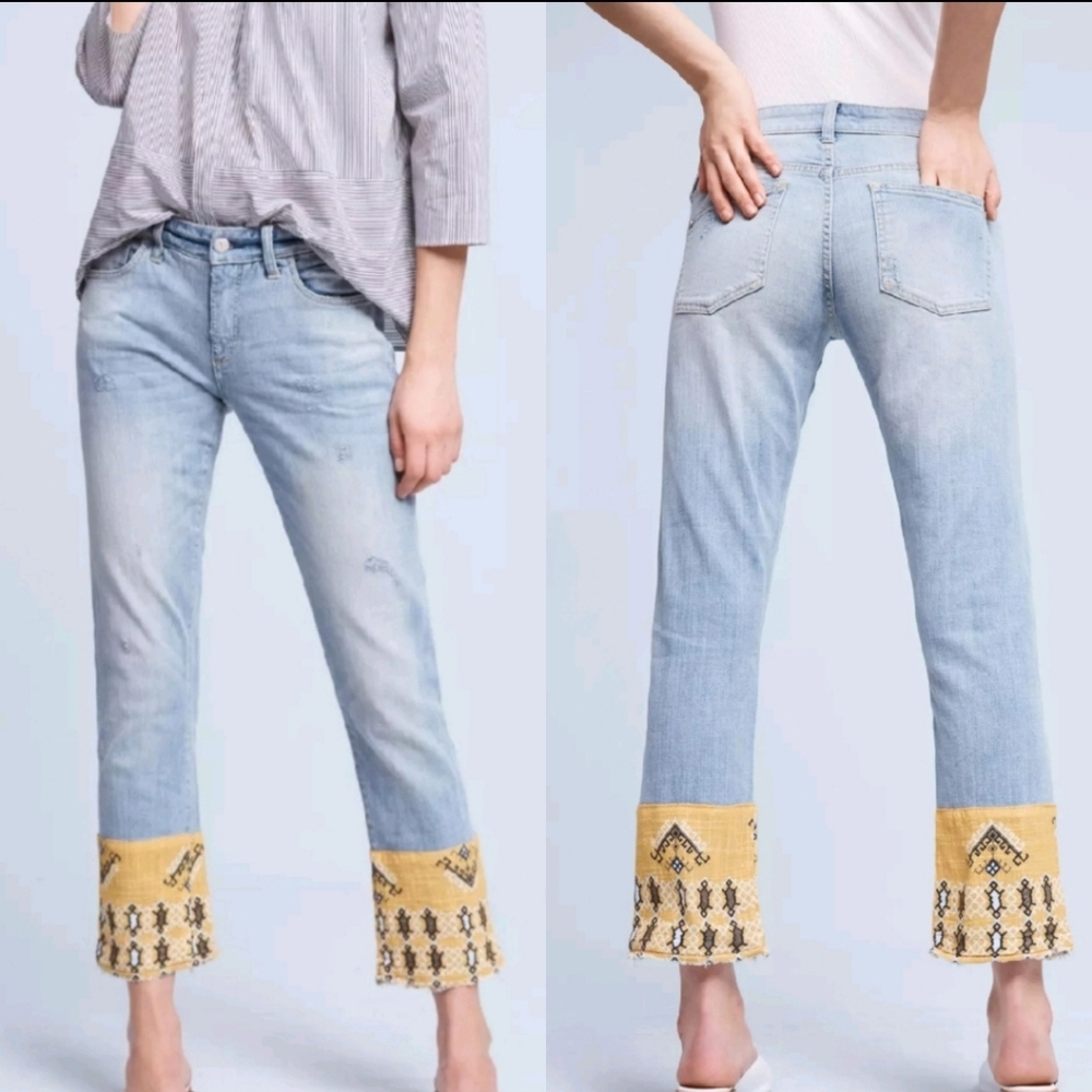 Antropologie Pilcro patchwork jeans  size 26